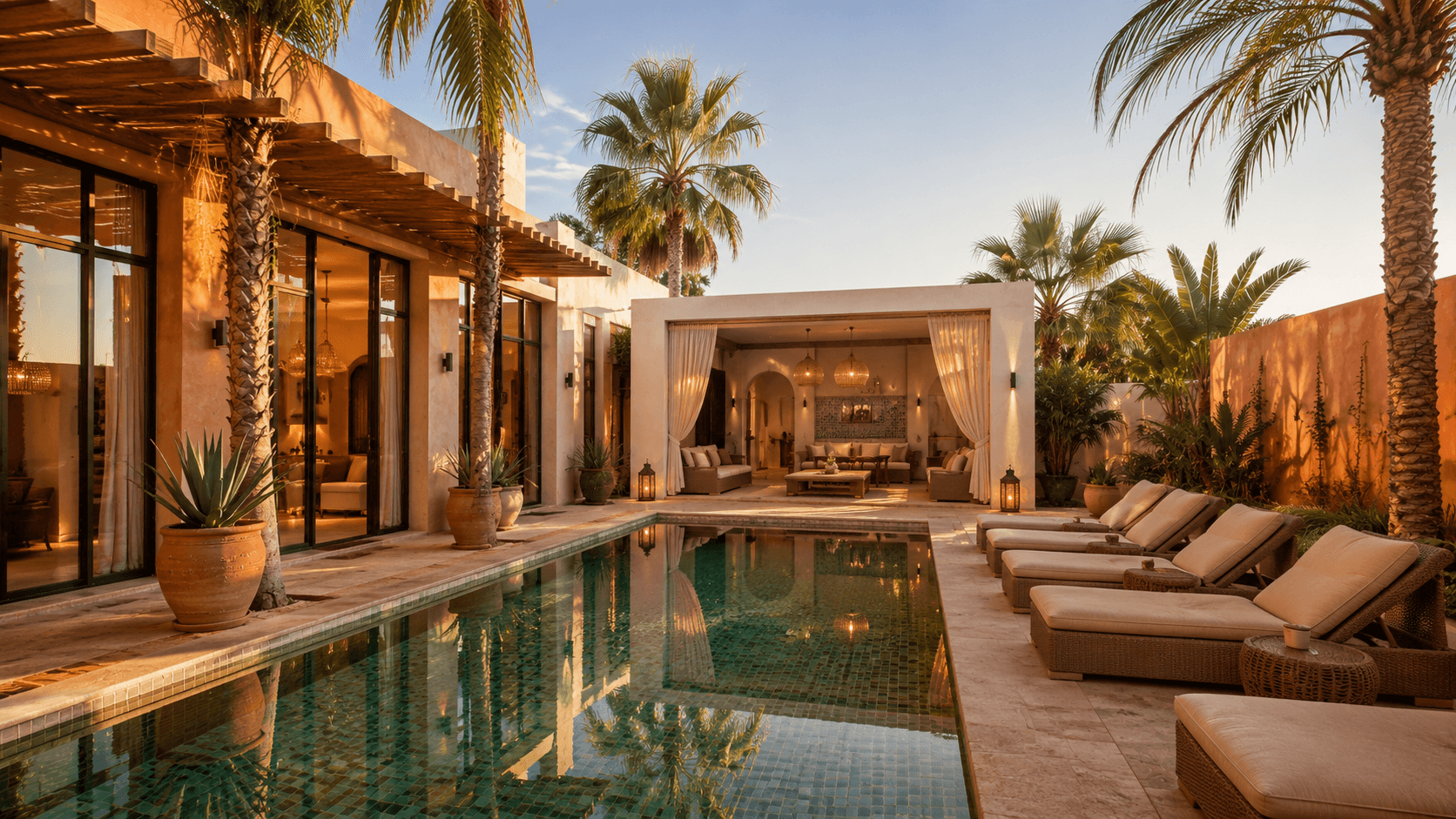 Villa de luxe avec piscine gérée par conciergerie Airbnb Marrakech